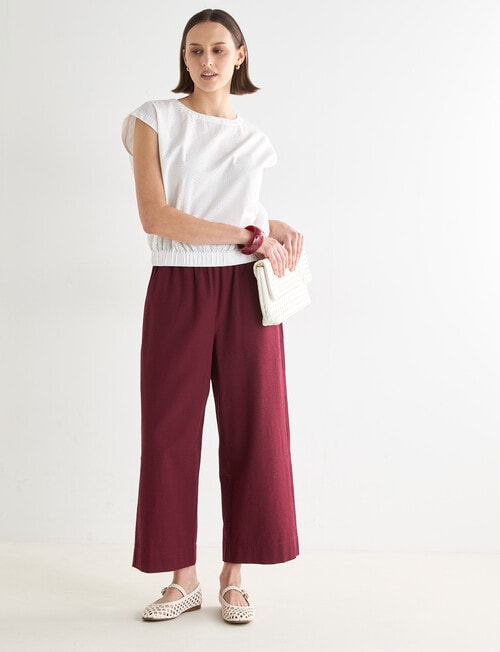 Jigsaw Yuki Seersucker Pants, Plum product photo View 03 L