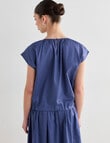 Mineral Blithe Drawstring Top, Navy product photo View 02 S