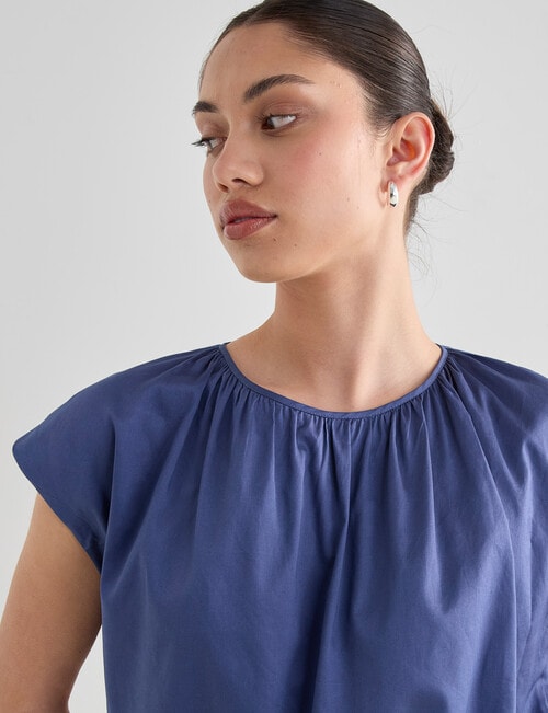 Mineral Blithe Drawstring Top, Navy product photo View 04 L