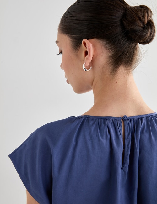 Mineral Blithe Drawstring Top, Navy product photo View 06 L