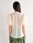 State of play Santos Puff Sleeve Blouse, Cream product photo View 02 S