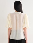 State of play Santos Puff Sleeve Blouse, Cream product photo View 02 S