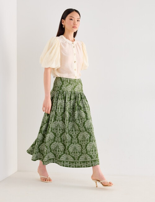 State of play Santos Puff Sleeve Blouse, Cream product photo View 03 L