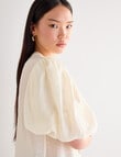 State of play Santos Puff Sleeve Blouse, Cream product photo View 07 S