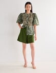 State of play Santos Puff Sleeve Blouse, Palm Print product photo View 06 S