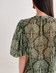State of play Santos Puff Sleeve Blouse, Palm Print product photo View 08 S