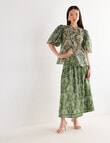 State of play Santos Puff Sleeve Blouse, Palm Print product photo View 10 S