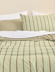 Haven Flannelette Duvet Cover Set, Stripe Olive product photo View 02 S