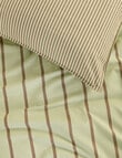 Haven Flannelette Duvet Cover Set, Stripe Olive product photo View 04 S