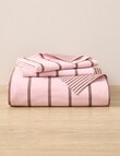 Haven Flannelette Duvet Cover Set, Stripe Rose product photo View 04 S