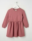 Mac & Ellie Long Sleeve Quilted Bow Dress, Rosewood product photo