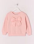 Mac & Ellie Crew Neck Bow Sweatshirt, Dusk product photo