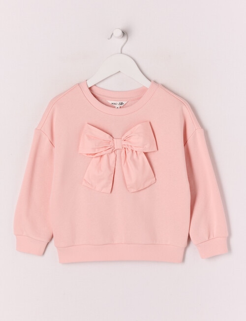Mac & Ellie Crew Neck Bow Sweatshirt, Dusk product photo