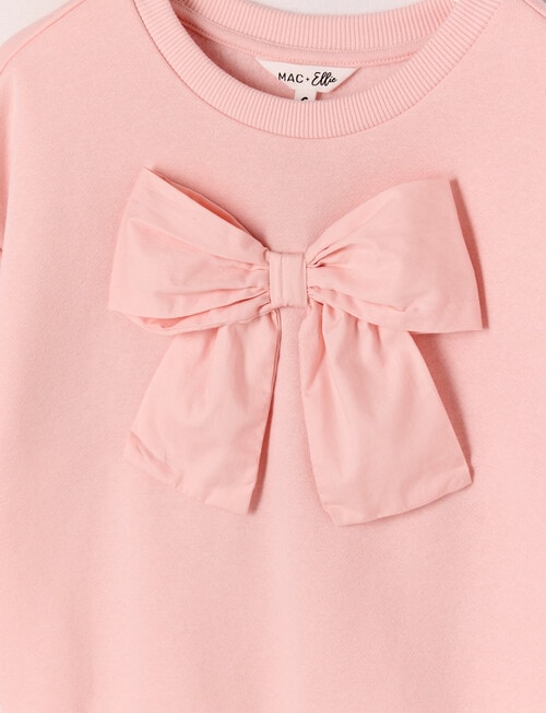 Mac & Ellie Crew Neck Bow Sweatshirt, Dusk product photo View 02 L