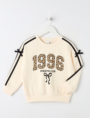 Mac & Ellie Animal Number Crew Neck Sweatshirt, Natural product photo