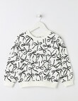 Mac & Ellie Bows Crew Neck Sweatshirt, Vanilla product photo