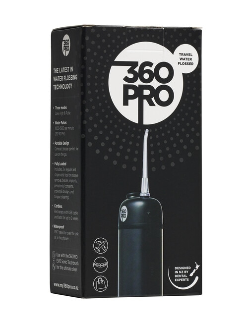 360PRO Travel Water Flosser, Black, FC5260B product photo View 05 L