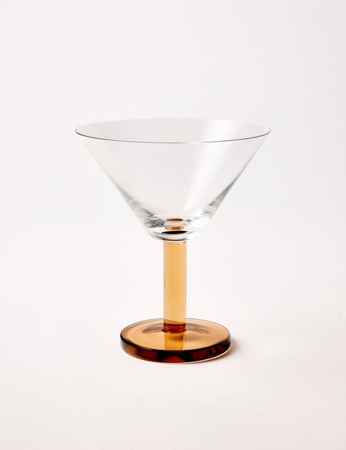 CinCin Chloe Martini Glass, Clear & Amber product photo