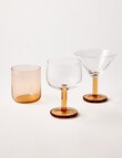 CinCin Chloe Martini Glass, Clear & Amber product photo View 03 S