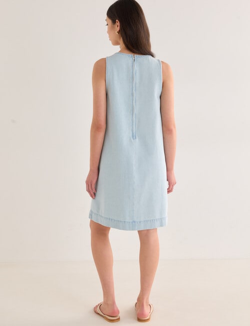 Mineral Daria Sleeveless Denim Dress, Blue product photo View 02 L
