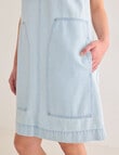 Mineral Daria Sleeveless Denim Dress, Blue product photo View 04 S