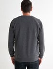 Chisel Fashion Fleece Crew Sweatshirt, Charcoal Marle product photo View 02 S