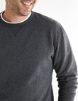 Chisel Fashion Fleece Crew Sweatshirt, Charcoal Marle product photo View 04 S
