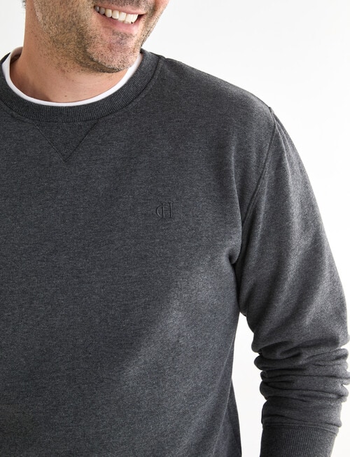 Chisel Fashion Fleece Crew Sweatshirt, Charcoal Marle product photo View 04 L