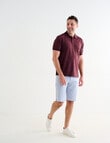 Chisel Quick Dry Textured Polo Shirt, Maroon product photo View 03 S