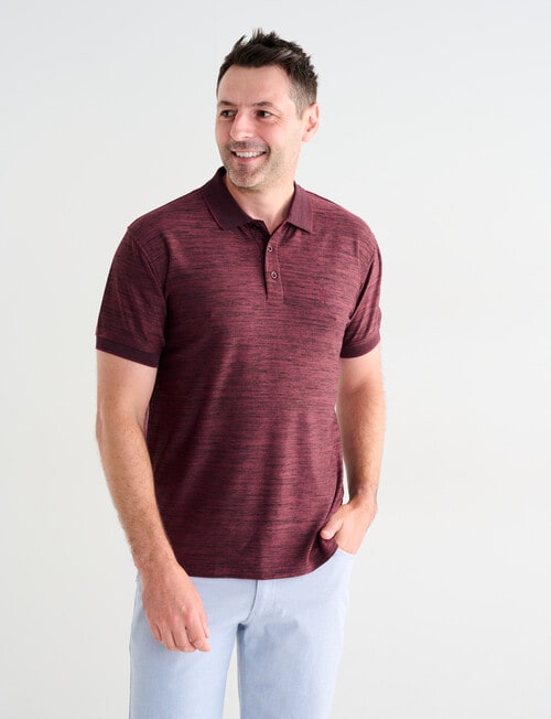 Chisel Quick Dry Textured Polo Shirt, Maroon product photo View 04 L