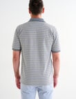 Chisel Narrow Stripe Short Sleeve Polo Shirt, Khaki product photo View 02 S