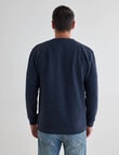 Chisel Fashion Fleece Crew Sweatshirt, Navy Marle product photo View 02 S