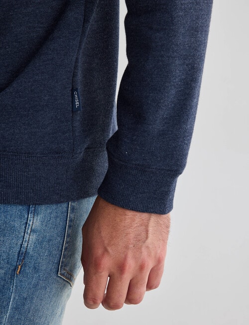 Chisel Fashion Fleece Crew Sweatshirt, Navy Marle product photo View 05 L