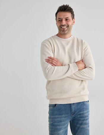 Chisel Fashion Fleece Crew Sweatshirt, Natural Marle product photo