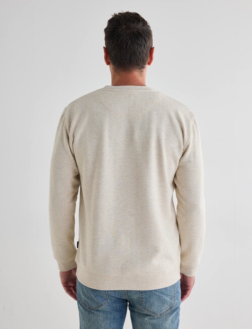 Chisel Fashion Fleece Crew Sweatshirt, Natural Marle product photo View 02 L