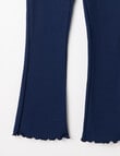 Mac & Ellie Flare Rib Fleece Leggings, Navy product photo View 02 S