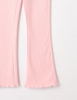 Mac & Ellie Flare Rib Fleece Leggings, Blush product photo View 02 S
