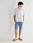 Tarnish Crosby St Stripe Shirt, Sand product photo View 03 S
