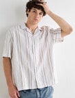 Tarnish Crosby St Stripe Shirt, Sand product photo View 05 S
