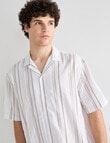 Tarnish Crosby St Stripe Shirt, Sand product photo View 06 S