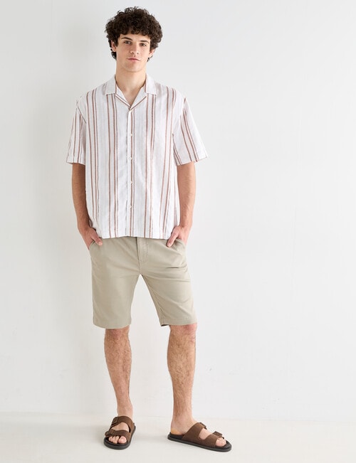 Tarnish Crosby St Stripe Shirt, Rust product photo View 03 L