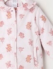 Teeny Weeny Butterflies and Bows Quilted Floral Jacket, Pink Frost product photo View 02 S