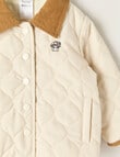 Teeny Weeny Hearts & Bows Carpenter Jacket, Beige product photo View 02 S