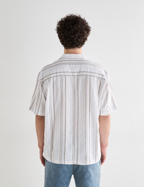 Tarnish Crosby St Stripe Shirt, Sand product photo View 02 L