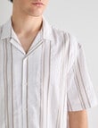 Tarnish Crosby St Stripe Shirt, Sand product photo View 04 S
