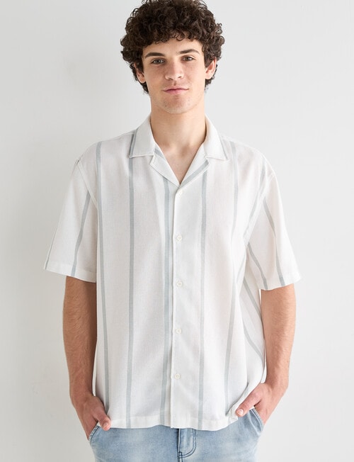 Tarnish Park Ave Stripe Shirt, Mint product photo View 05 L