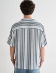 Tarnish Madison Ave Stripe Shirt, Green product photo View 02 S