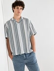 Tarnish Madison Ave Stripe Shirt, Green product photo