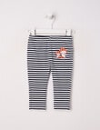 Teeny Weeny Play Time Striped Leggings, Navy Stripe product photo
