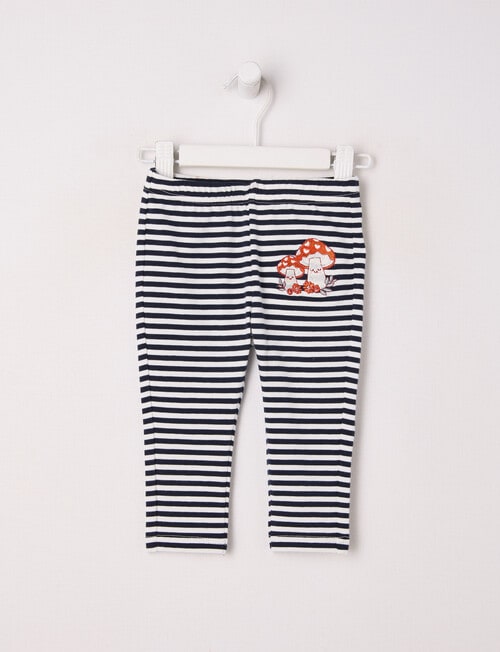 Teeny Weeny Play Time Striped Leggings, Navy Stripe product photo